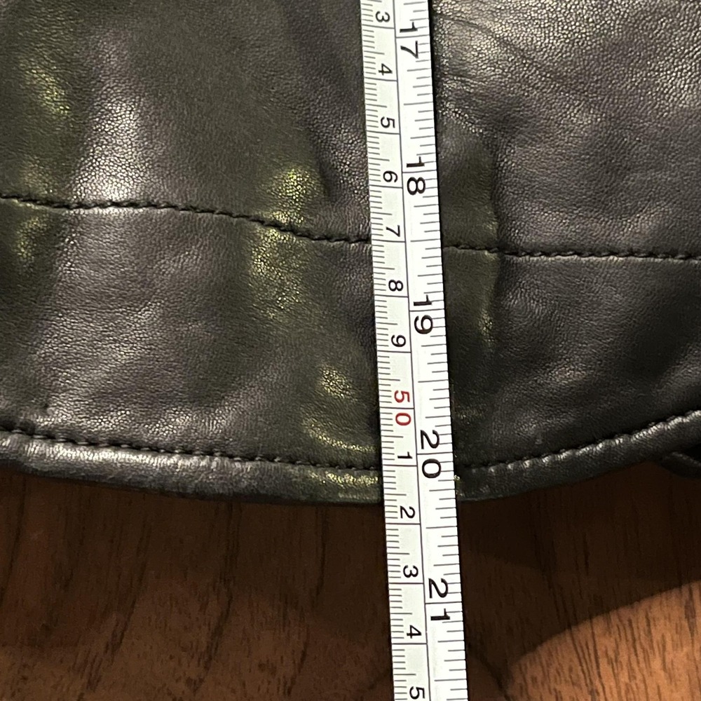 AllSaints Papin Biker Jacket Womens 0 Black Lamb Leather Moto Quilted Asym Zip - Picture 7 of 11